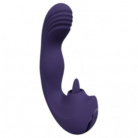 Yumi - Triple Motor G-Spot Finger Motion Vibrator and Flickering Tongue Stimulator - Purple