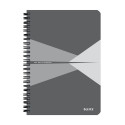 Notebook Leitz Office PP A5 Squared Grey