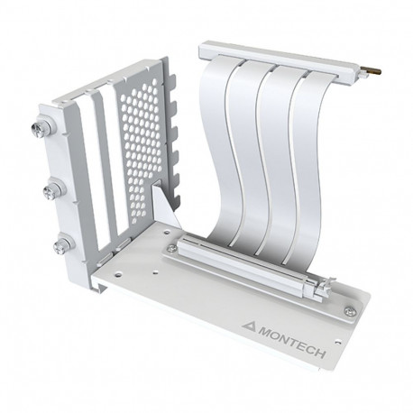 Montech vertikaalne gpu paigalduskomplekt PCIe 4.0 riser-kaabel 20cm, valge