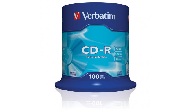 Verbatim cd-r Data Life 80 700MB 52x 1x100 topsis