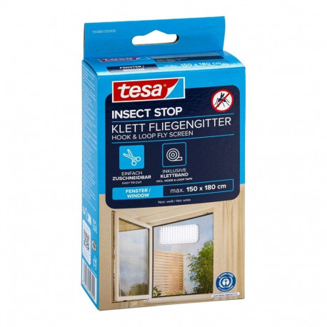 Tesa putukavõrk Standard 1,5mx1,8m 55680, valge