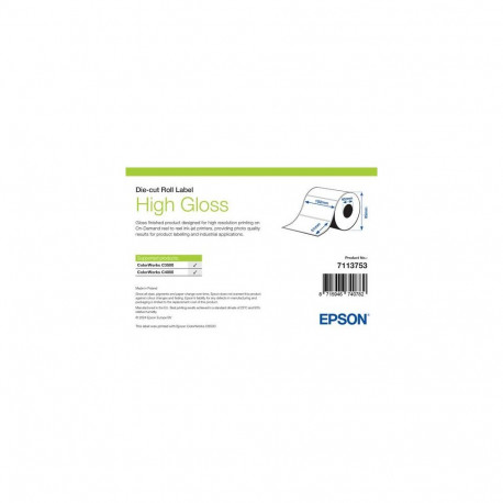 Epson High Gloss Label, Die-Cut Roll, 102mm x 51mm, 610 Labels