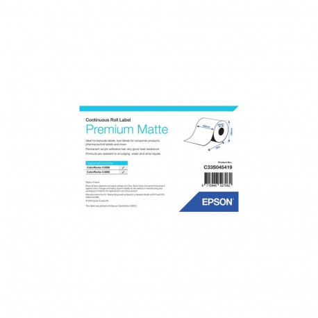 Epson Premium Matte Label - Continuous Roll: 102mm x 35m
