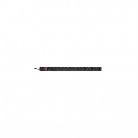 Deltaco GT-8513 power extension 2 m 15 AC outlet(s) Indoor Black