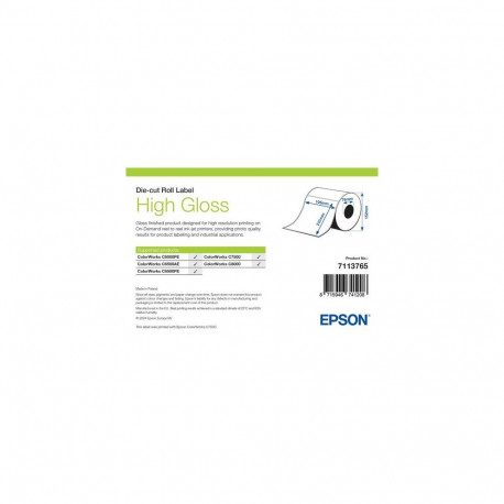 Epson High Gloss Label, Die-Cut Roll, 105mm x 210mm, 273 Labels