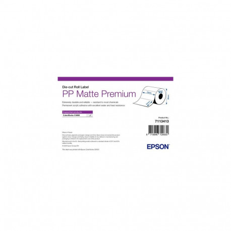 Epson PP Matte Label Premium, Die-cut Roll, 76mm x 51mm, 535 Labels