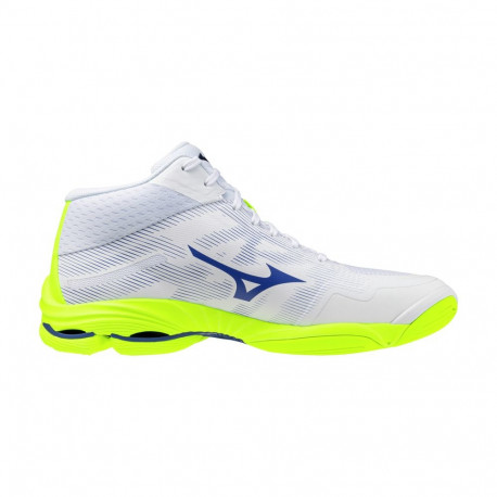 Võrkpallijalatsid Mizuno WAVE LIGHTNING PRO MID(U) valge/neoonkollane - 44.5