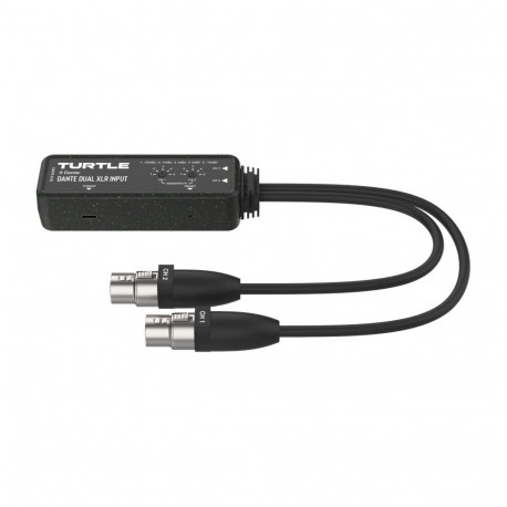 Audio Adapter - Turtle Dual XLR Input, 2-Channel, 96 kHz, PoE Black