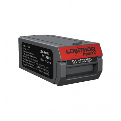 Battery - Lokithor ApartX LO-LIFE 2500A 73.6Wh, 2500A Peak Current, LiFePO4 Black