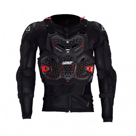 Chest & Back Protector - Leatt Body Protector 5.5 Evo Hardshell, Adjustable Straps, Size L Black