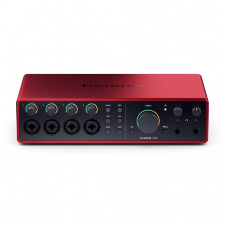 Audio Interface - Focusrite Scarlett 18/16 4th Gen, 4 XLR Inputs, USB Type-C, Black