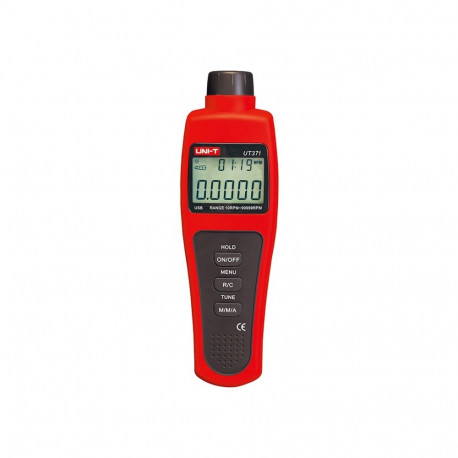 Non-Contact Tachometer - Uni-T UT371 10–99,999 RPM, 5-Digit LCD, Battery Operated Black