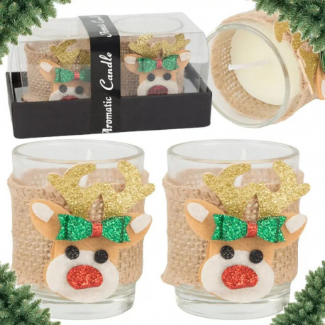 Christmas candles Deer 2 pcs | 10h