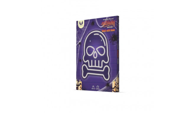 Neon PLEXI LED SKULL WITH BONE white FPNE18 Forever Light