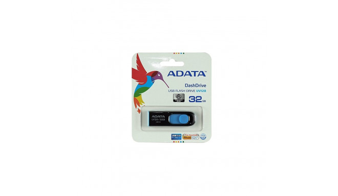 Dash Drive USB-mälupulk UV128 32GB USB-A 3.2 Gen1, must/sinine