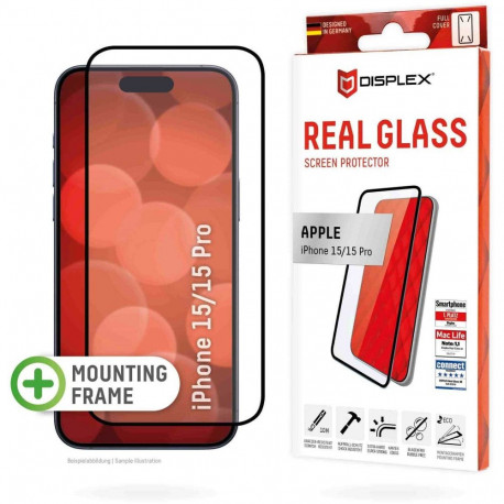 DISPLEX "Real 3D Screen Glass Phone 15/15 Pro" Black