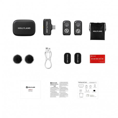 HOLLYLAND Lark A1 Duo with USB-C RX + Charging Case
