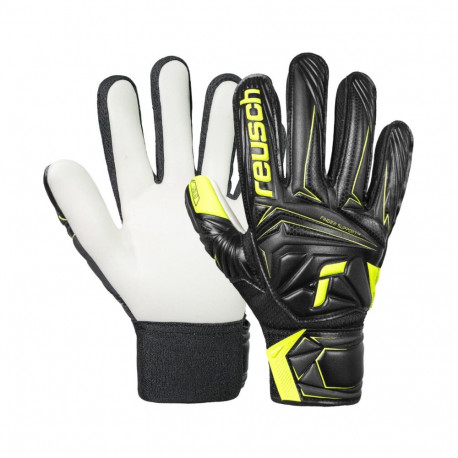 Rękawice bramkarskie Reusch Attrakt Starter Solid Finger Support Junior czarno-białe 5672511 7752 4