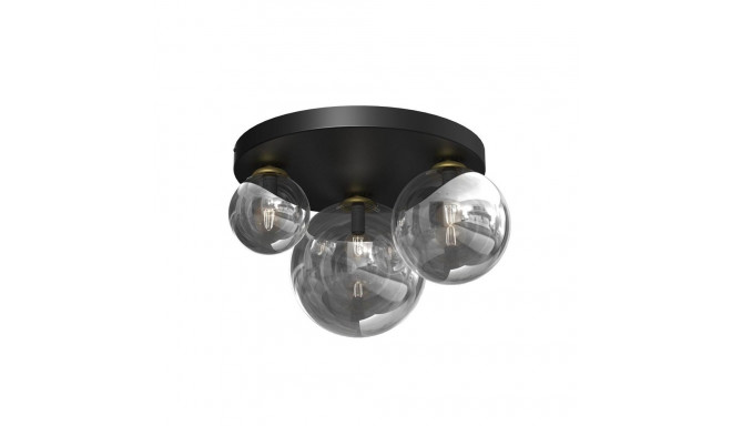 CEILING LIGHT BURSA 3XE14/E27 BLACK/GOLD