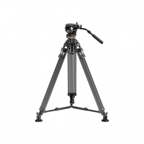 Neewer LL55 Carbon Fiber Video Tripod with Oil Head and Quick-Release Lock