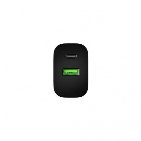 Charger - Natec Ribera 20W USB-A & USB-C Fast Charger Black