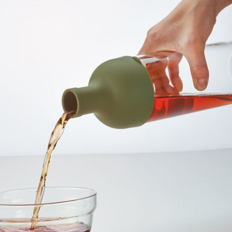 Beverage Maker - HARIO Cold Brew Tea Filter Bottle 750ml BPA-Free Glass Muted Green