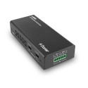 Audio Encoder - Lindy 2ch Analog Audio to Dante® Encoder, 96kHz, RJ45 Output, Black