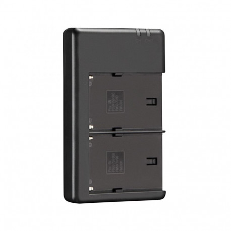 Battery Pack - Westcott NP F970 Dual Battery Pack with Dual USB Charger 6600mAh Black