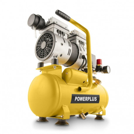 Powerplus kompressor POWX17230S, 550W, 8bar, 105l/min, 6L, Ilmaõli, Vaikne, Rõhu regulaator