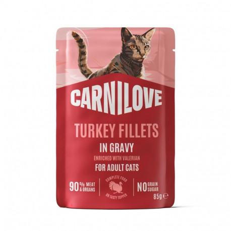 Carnilove Turkey Gravy with Valerian wet food for cats 85g