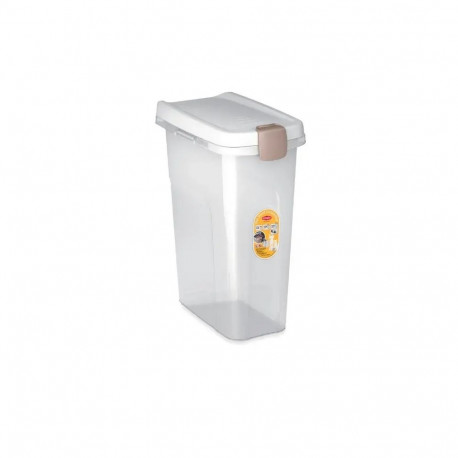 Container for pet food storage 10kg 25L 39x24x51cm transparent/white