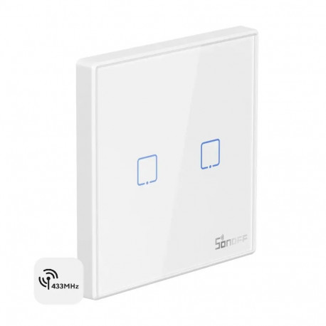 Wireless touch wall RF switch Sonoff T2EU2C-RF
