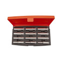 Deep hexagon socket set 10-21mm 1/2" 12 pcs