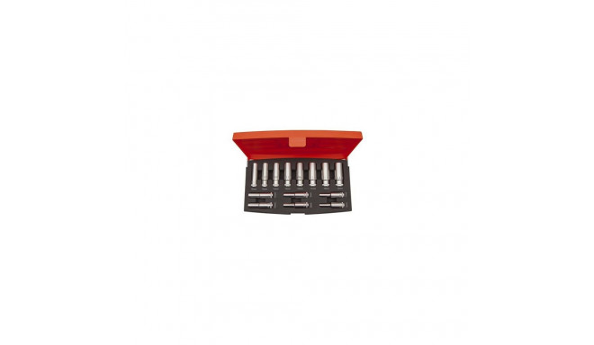 Deep hexagon socket set 6-19mm 3/8" 14 pcs