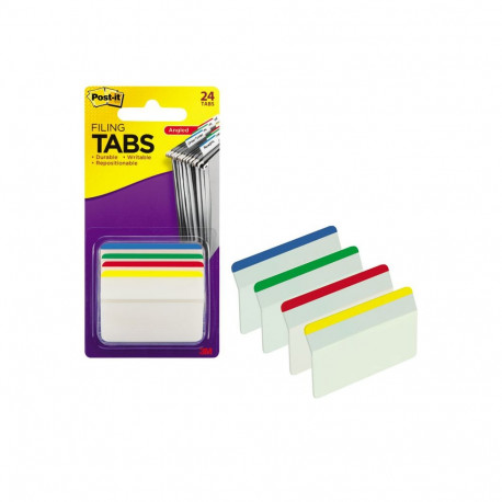 Indeksid Post-it Strong 50.8 x 38mm 24tk, 4 värvi/ nurgaga