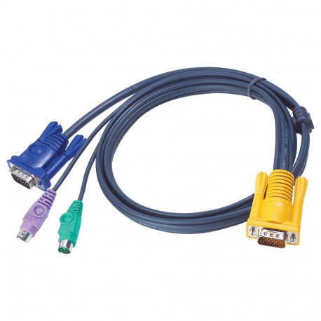 "ATEN 2L-5203P KVM-Kabel VGA PS/2 schwarz 3m"