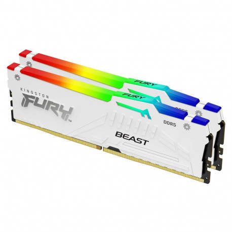 "KINGSTON FURY Beast 32GB DIMM 5200MT/s DDR5 CL40 Kit of 2 White RGB XMP"