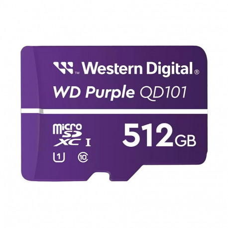 WD Purple järelevalve microSD mälukaart 512GB XC Class 10 UHS 1