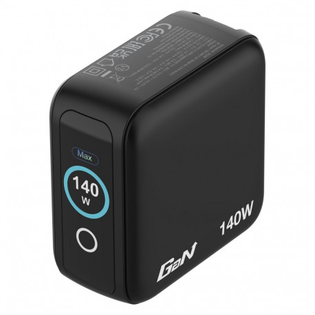"Verbatim Mini GaN Charger 140W with Display"