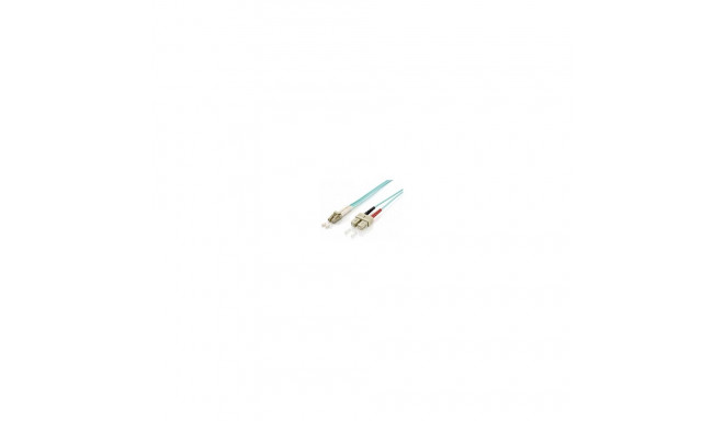 "Equip LWL Patchkabel LC->SC 10.00m Multimode Duplex OM3 turq Polybeutel"