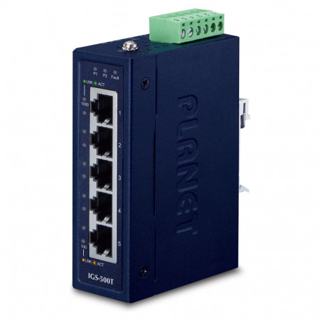 "Planet IGS-500T Compact Industrie 5-Port 10/100/1000T Ethernet Switch"