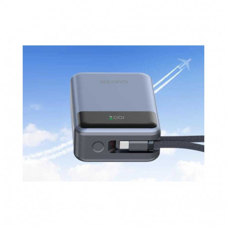 Canyon Power bank OnPower 600 with built-in cable 20000 mAh PD65W dark grey