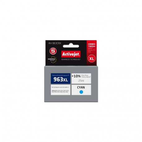 Activejet AH-963CRX ink for HP printers, Replacement HP 963XL 3JA27AE; Premium; 1760 pages; blue