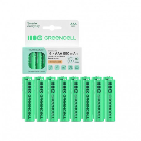 Rechargable batteries 16xAAA HR03 950mAh