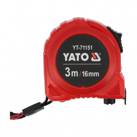 Yato YT-71151 Tape Measure, 3m, 16mm, steel, ABS, 2 locks, Class II