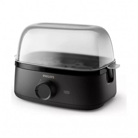 Philips HD9137/90 Egg Cooker, 400 W, 6 eggs, Poacher, Traspert lid, Deep Black |