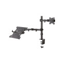 NEOMOUNTS Monitor/Screen and Notebook DeskMount clamp/grommet 10-32inch max 8kg Full motion black