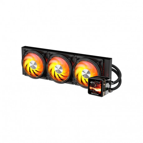 CPU Cooler - darkFlash DE360 2.88-Inch IPS Screen, 3x 120mm PWM Fans, ARGB Black