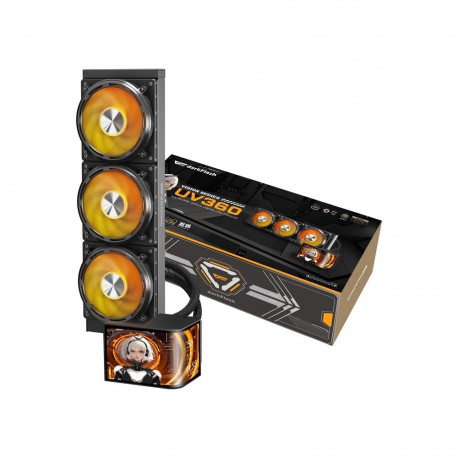 CPU Cooler - DarkFlash UV360 AIO Water Cooling System 360mm, 320W TDP, OLED Display, Black