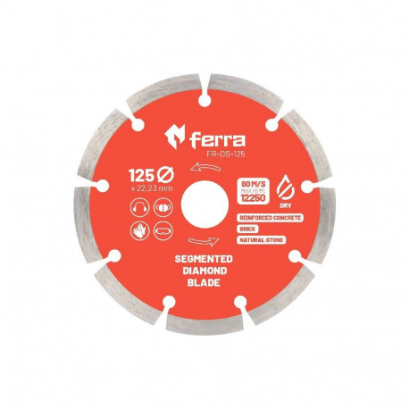 Ferra segmenteeritud teemantketas kuivlõikeks 125x22,23mm